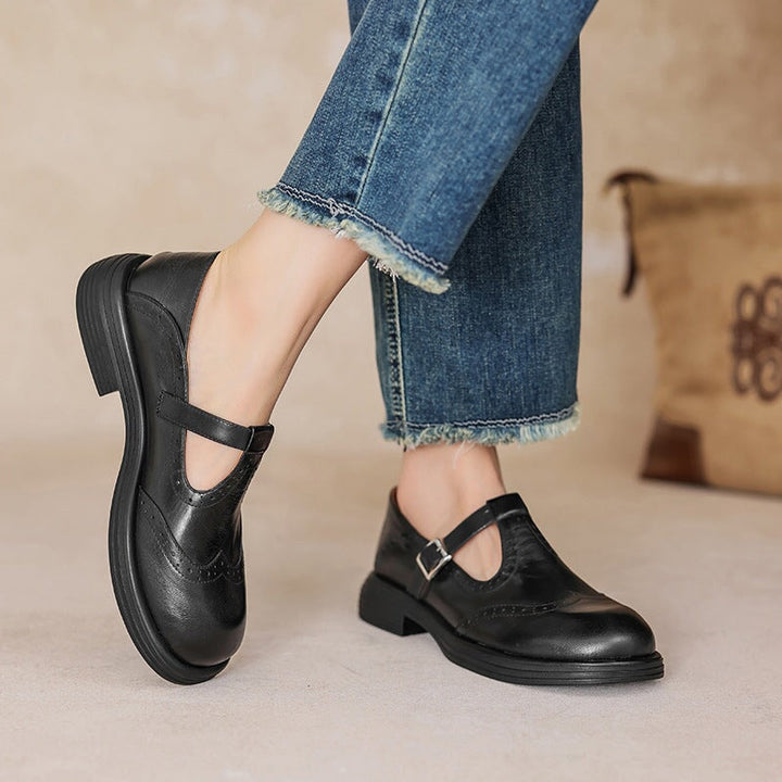 Roxana | Pantofi Eleganți Din Piele Mary Jane pentru Zilele Zilei