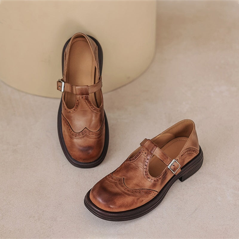 Roxana | Pantofi Eleganți Din Piele Mary Jane pentru Zilele Zilei
