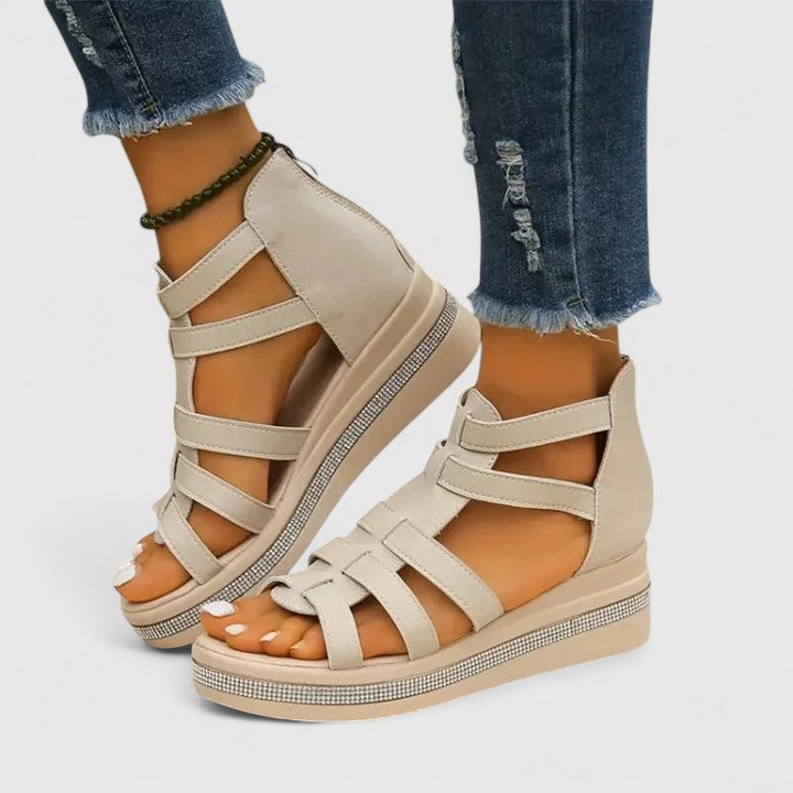 Kendall | Sandale ortopedice cu pietricele strass