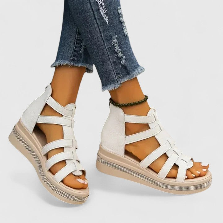 Kendall | Sandale ortopedice cu pietricele strass