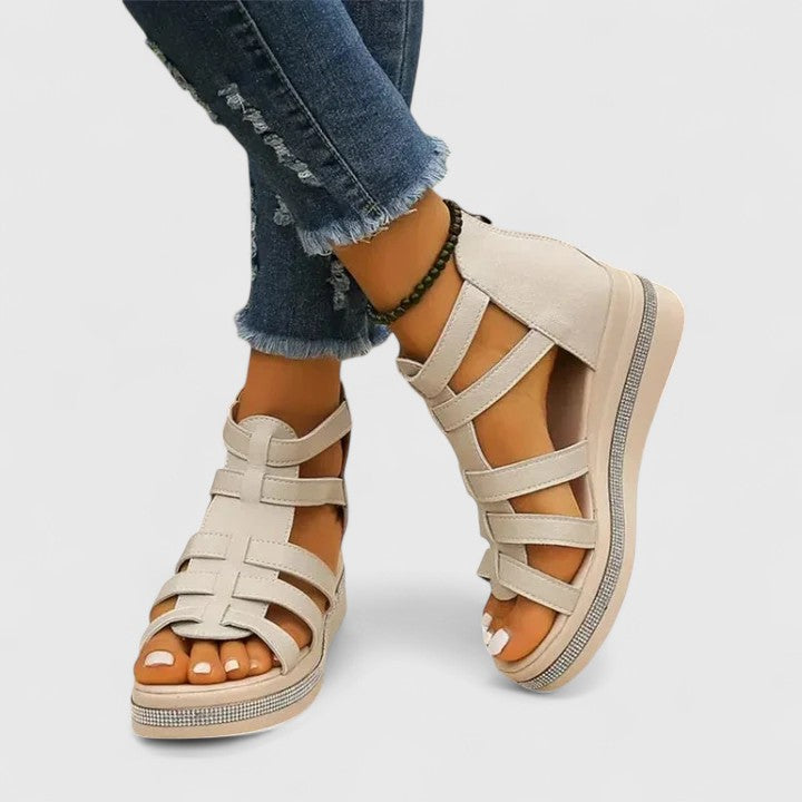 Kendall | Sandale ortopedice cu pietricele strass