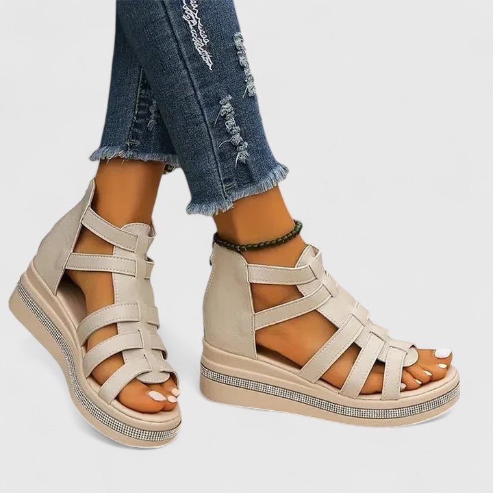 Kendall | Sandale ortopedice cu pietricele strass