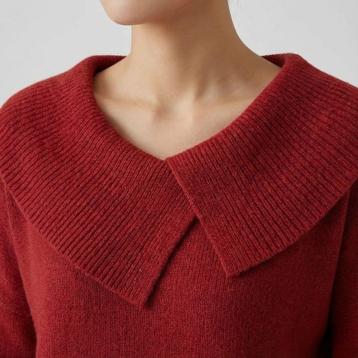 Pulover Călduros cu Guler Amplu