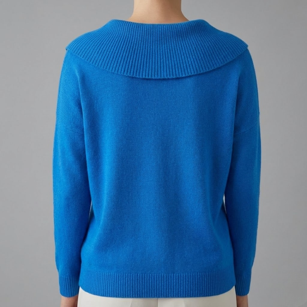 Lucia – Warm Sweater with Wide Collar