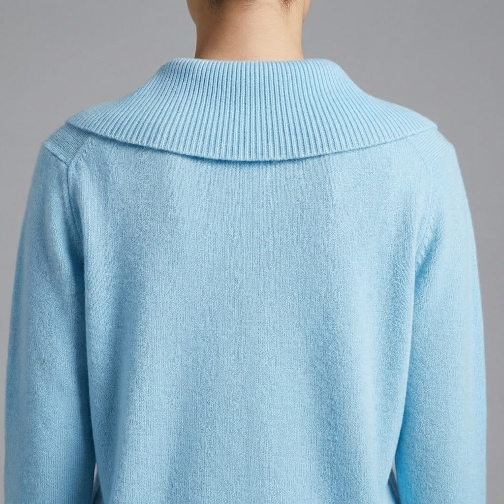 Lucia – Warm Sweater with Wide Collar