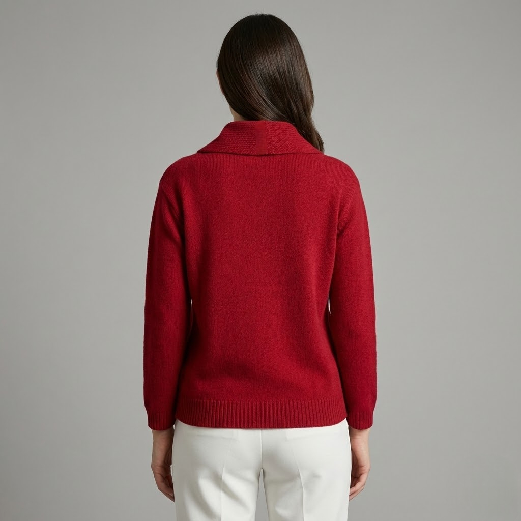 Pulover cu guler drapat