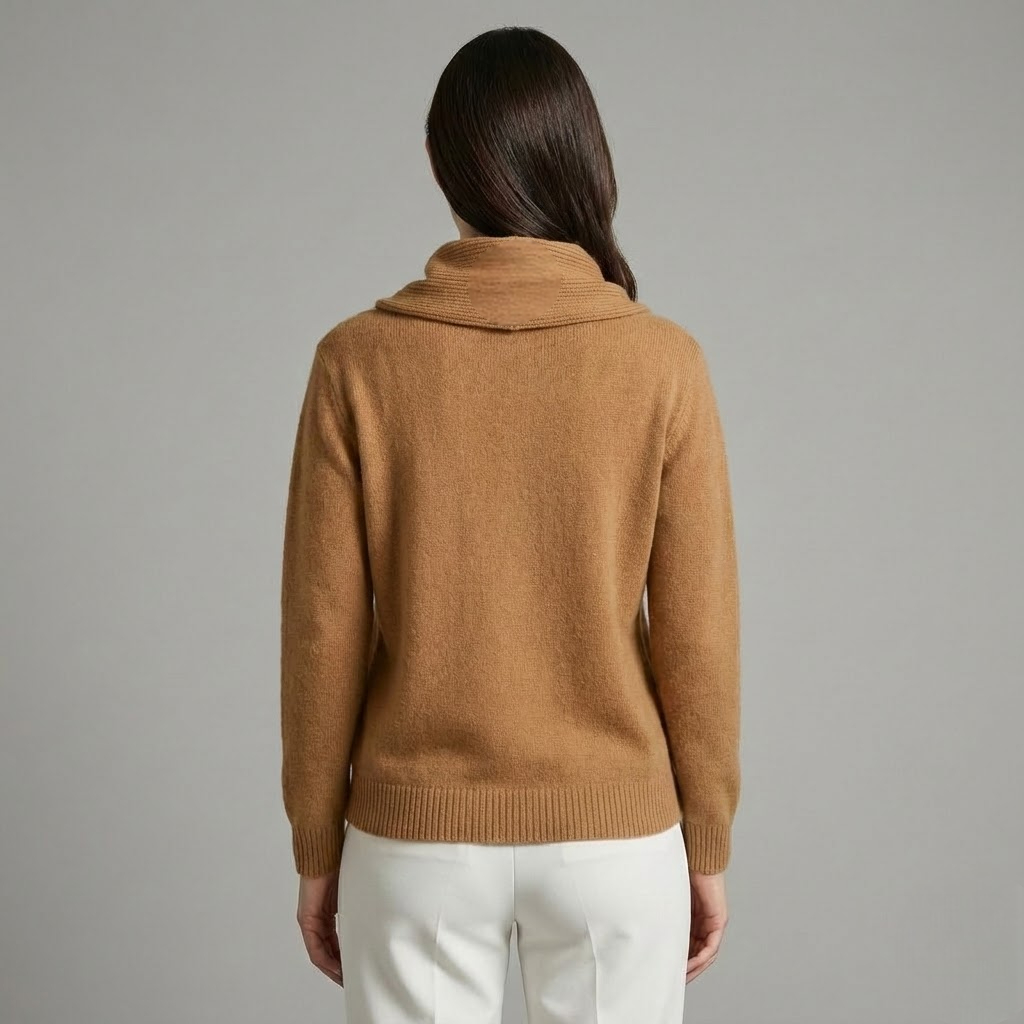 Pulover cu guler drapat