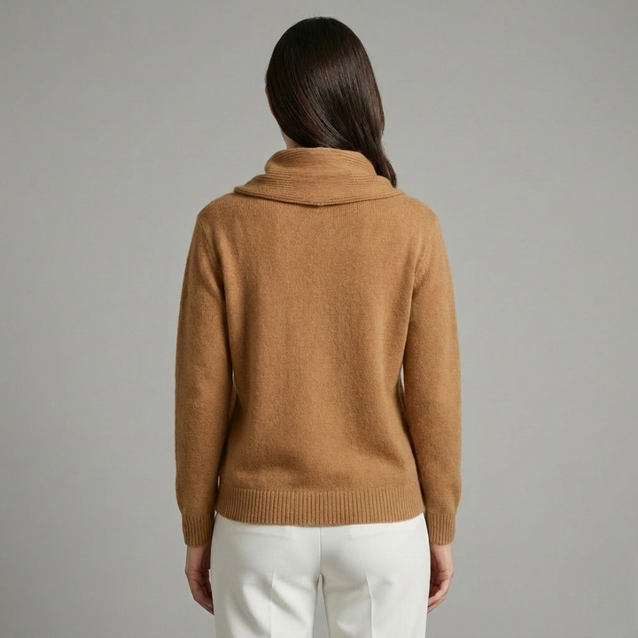 Pulover cu guler drapat